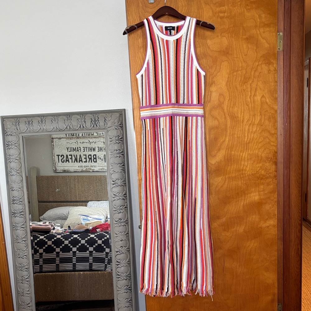 ME+EM Multicolor Striped Maxi Dress